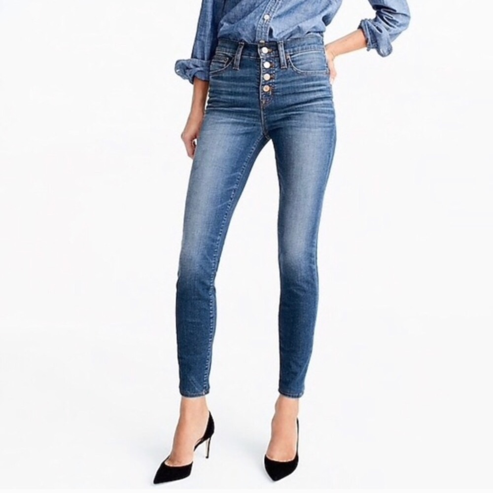 J. Crew Lookout High Rise Skinny with Button Fly